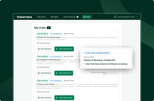 myTomorrows platform - My trails