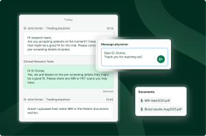 myTomorrows - Secure trial referral communication