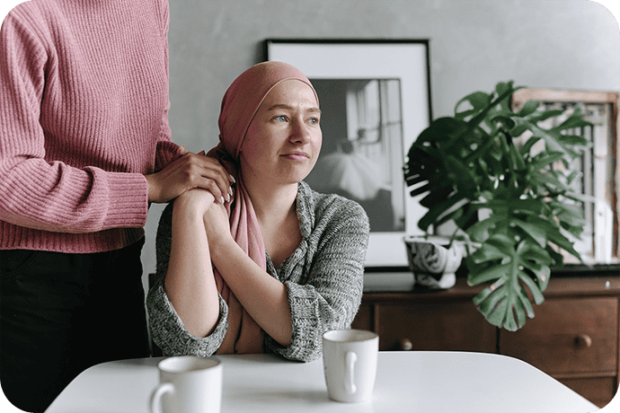 Cancer patient and caregiver 1