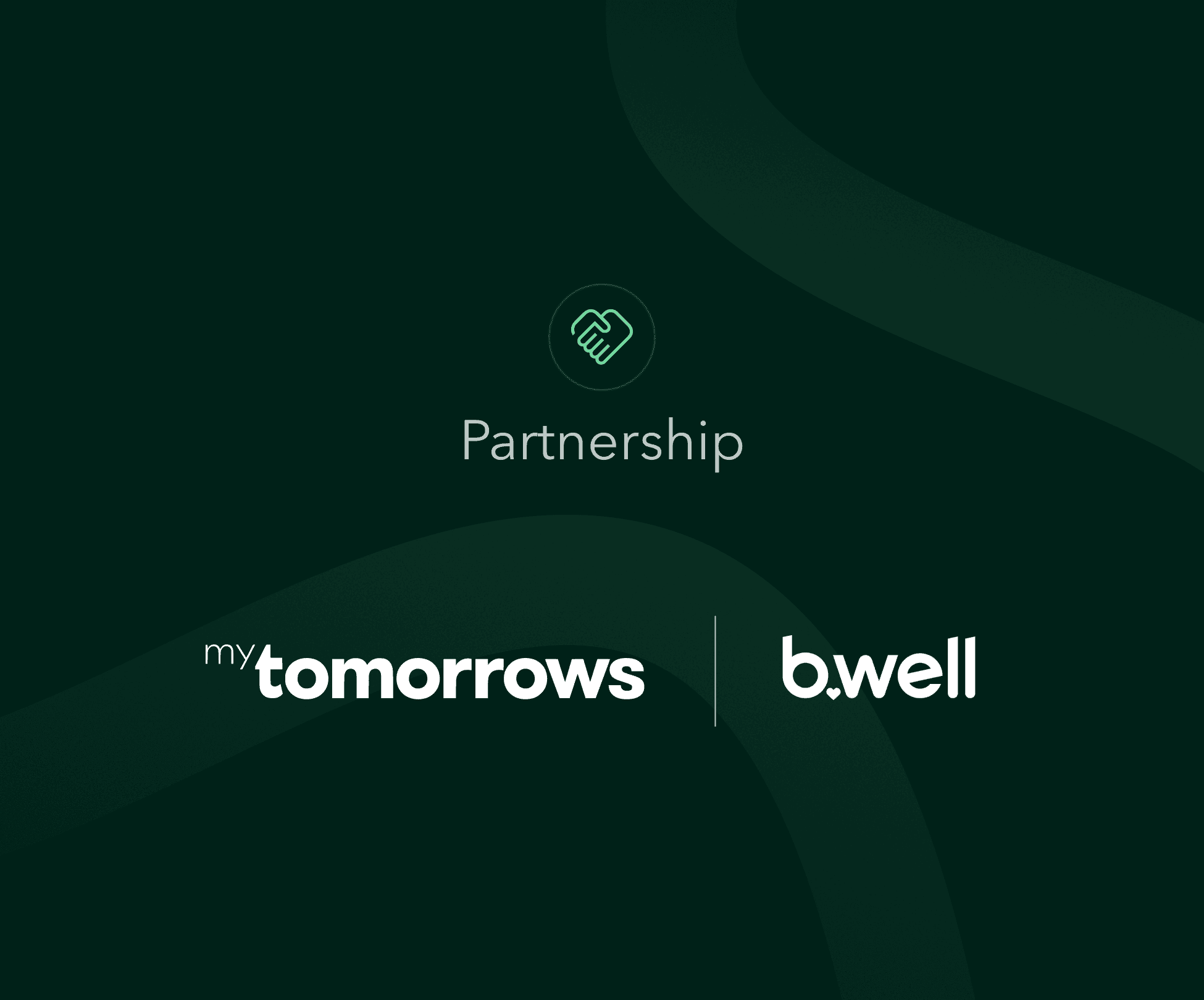 b.well & myTomorrows logos in partnership