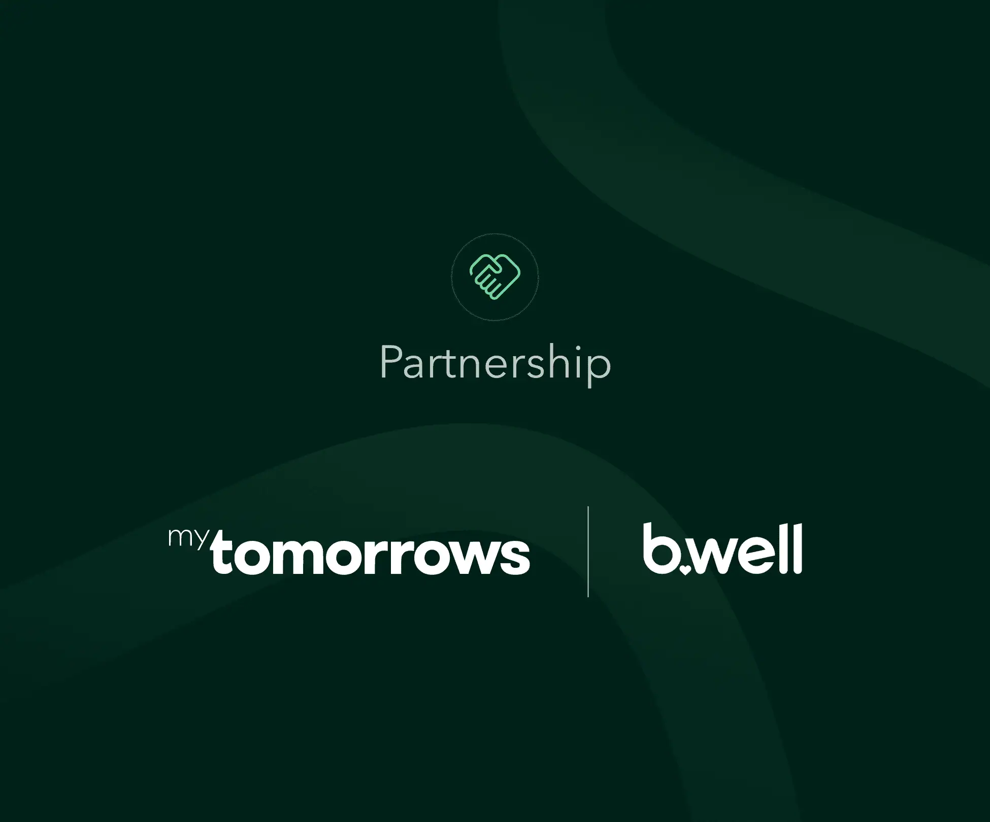 b.well & myTomorrows logos in partnership
