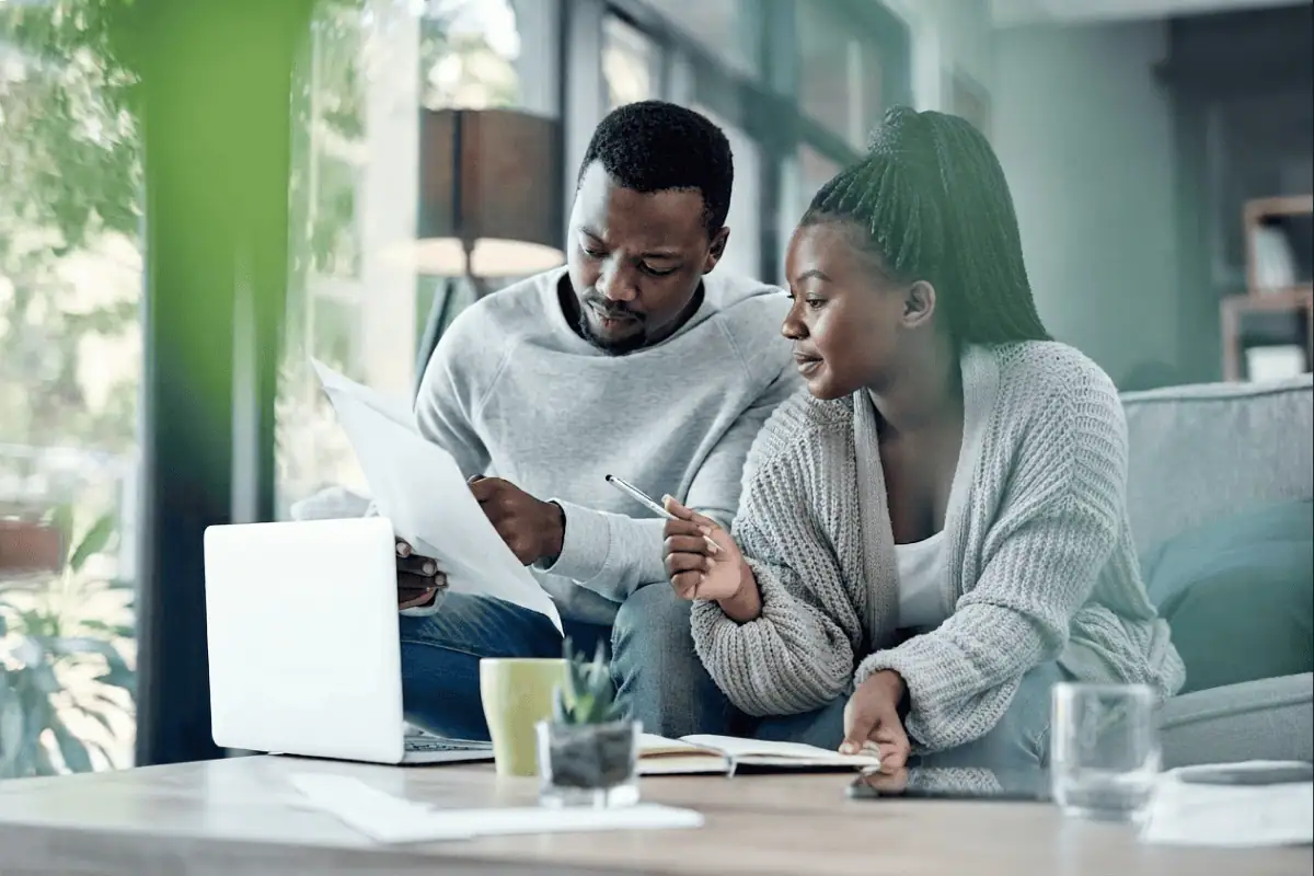 Couple assessing clinical trial inclusion and exclusion criteria