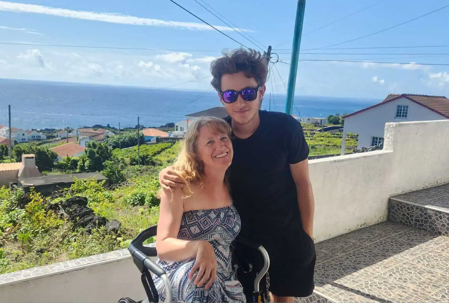 Smiling photo of mother and son
